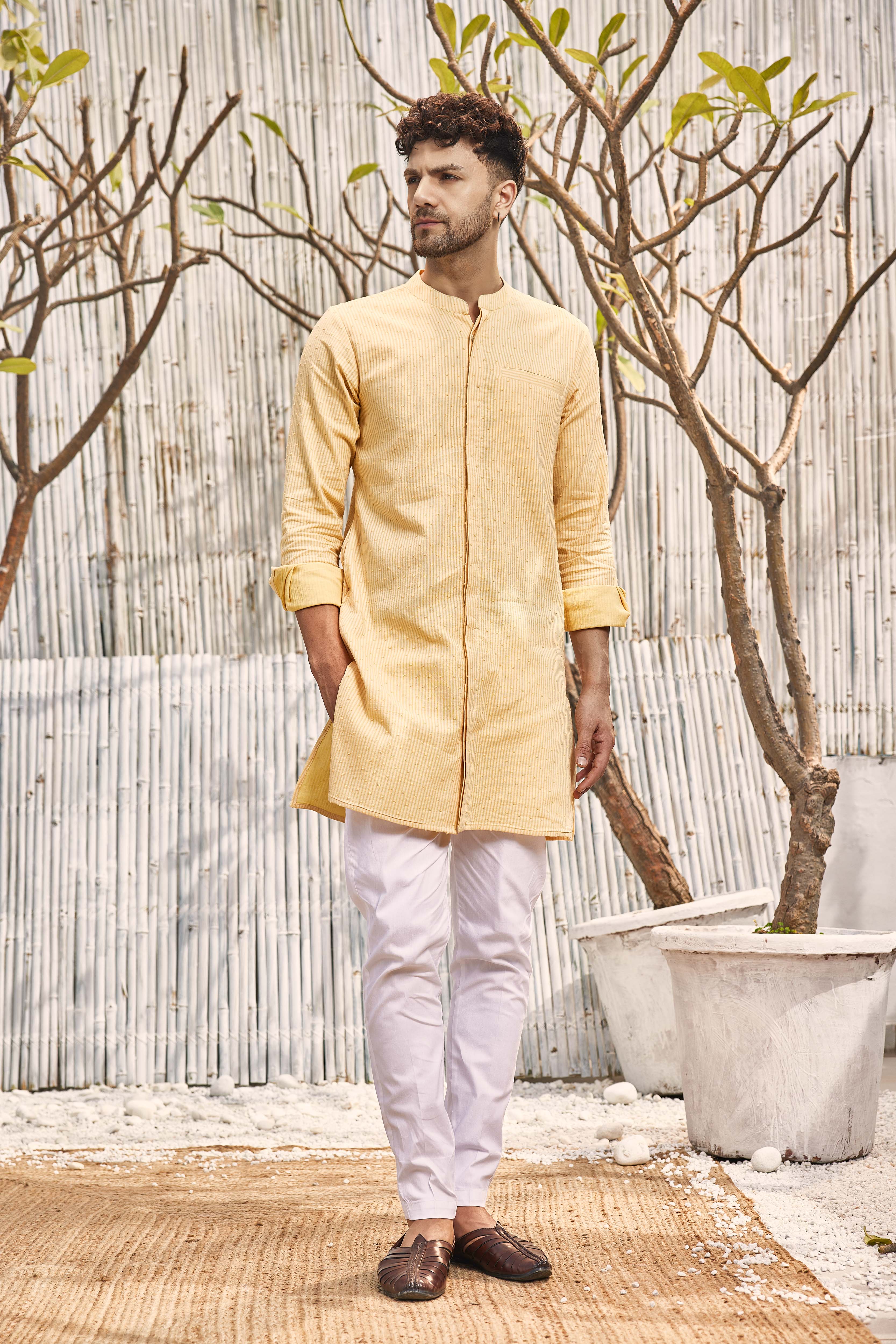 Teal Printed Cotton Short Kurta With Pants - Jaipur Kurti